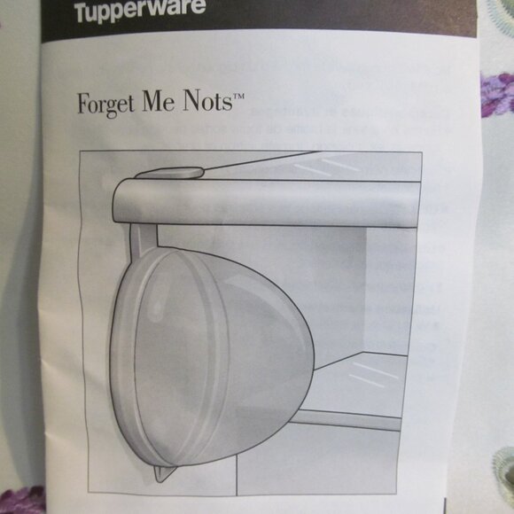 Tupperware Forget Me Not Round Fridge Hanging Containers 12oz Red & Ice Set of 2 - Picture 7 of 16